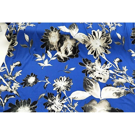 large floral printed knit jersey - sold by 1/2mtr