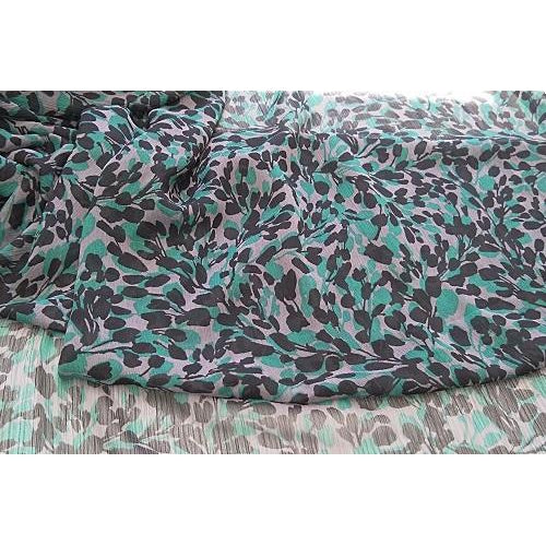 leaf design printed yoryu chiffon