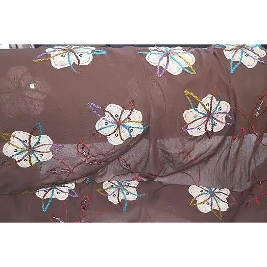 iska -floral embellished stretch mesh