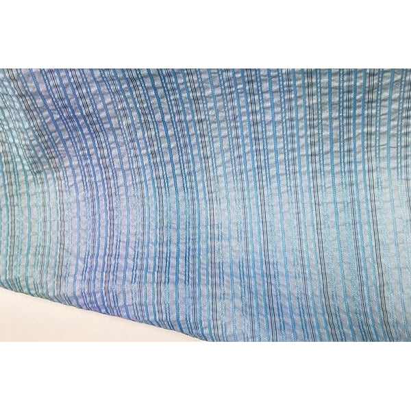 Iris - striped seersucker fabric