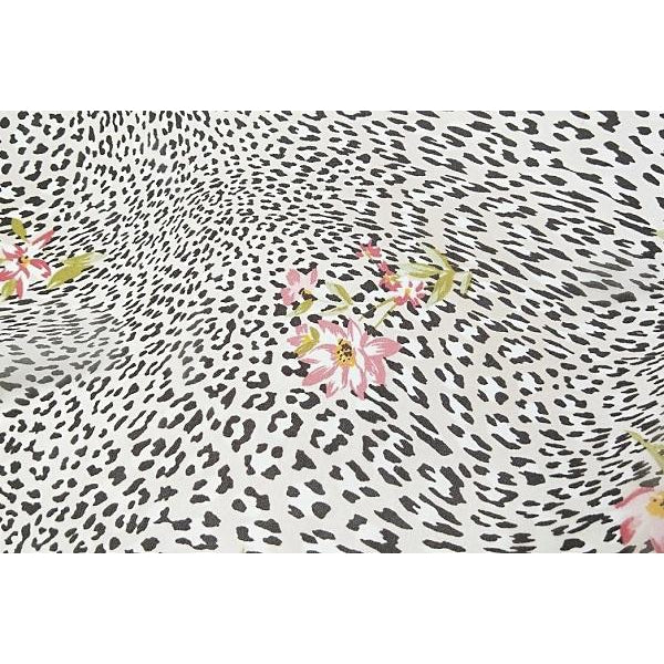 Bella - Leopard/floral printed chiffon- sold by 1/2mtr