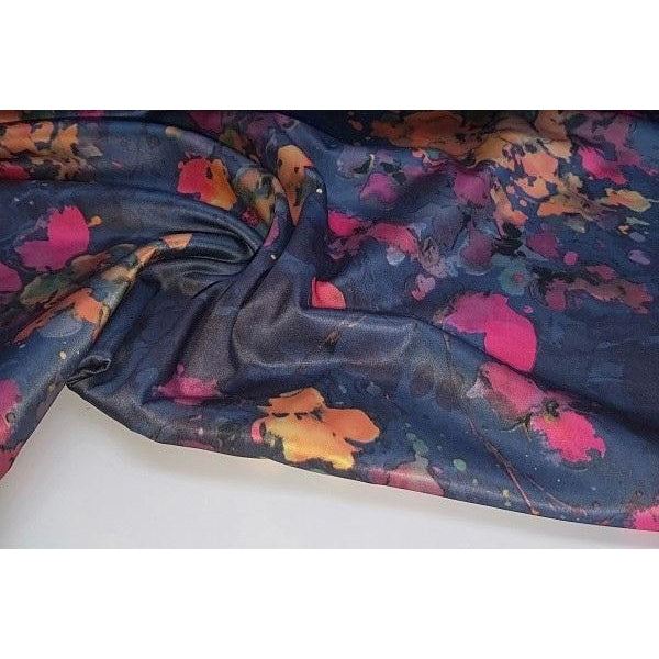 sky works - abstract printed stretch sateen