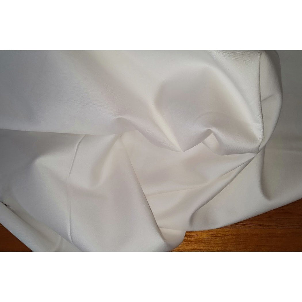 snow white - stretch cotton sateen