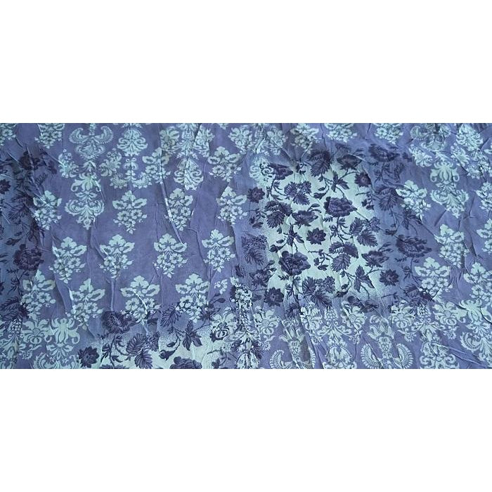 patchwork floral printed crush chiffon - solcd by 1/2mtr