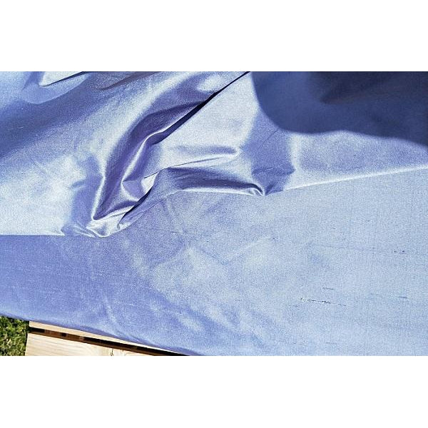 Dupion raw silk - slate blue - sold by 1/2mtr