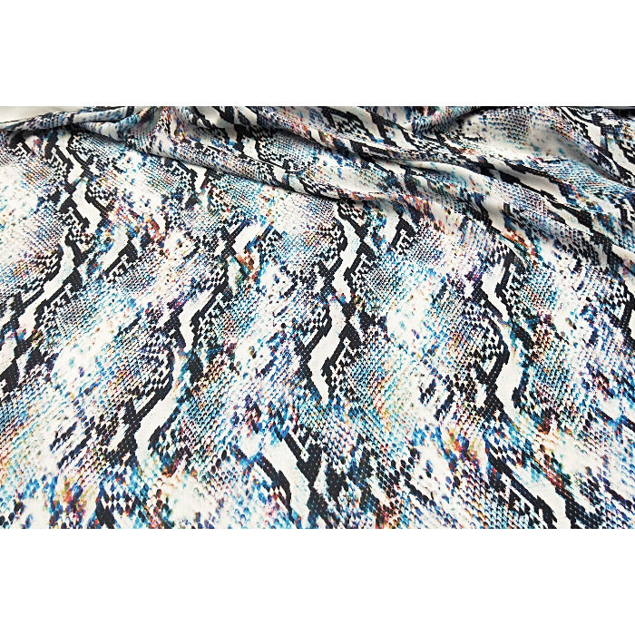 snake inspired printed faille - sold by 1/2mtr