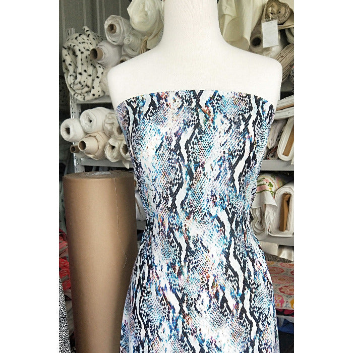 snake inspired printed faille - sold by 1/2mtr