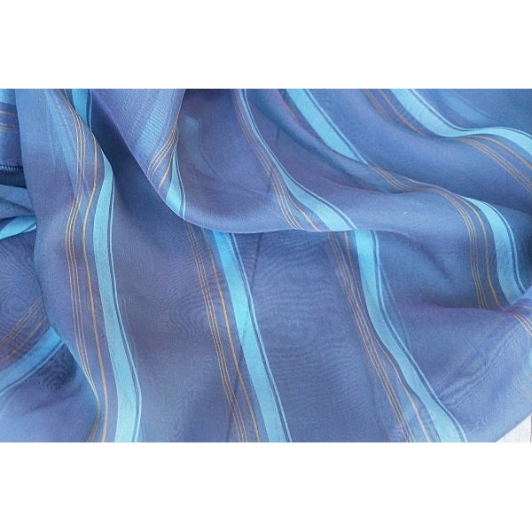 striped silk chiffon