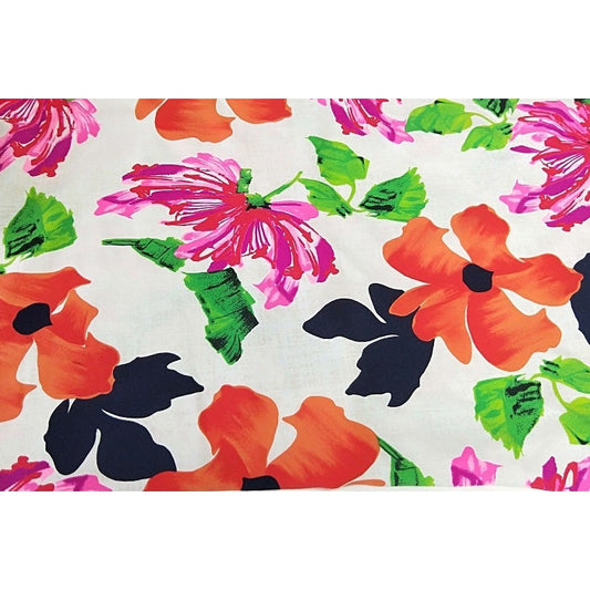 Janelle - floral printed stretch fabric - sold by  1/2mtr