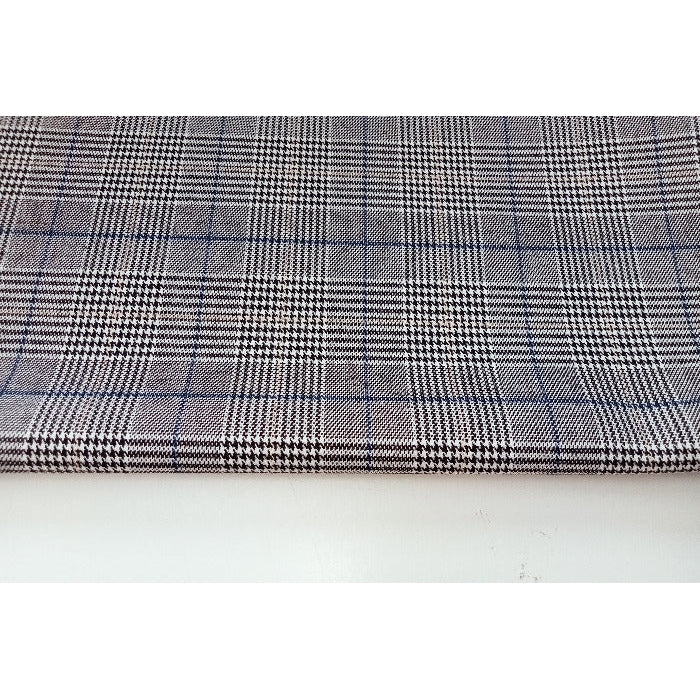 Patricia - houndstooth/striped woven suiting fabric
