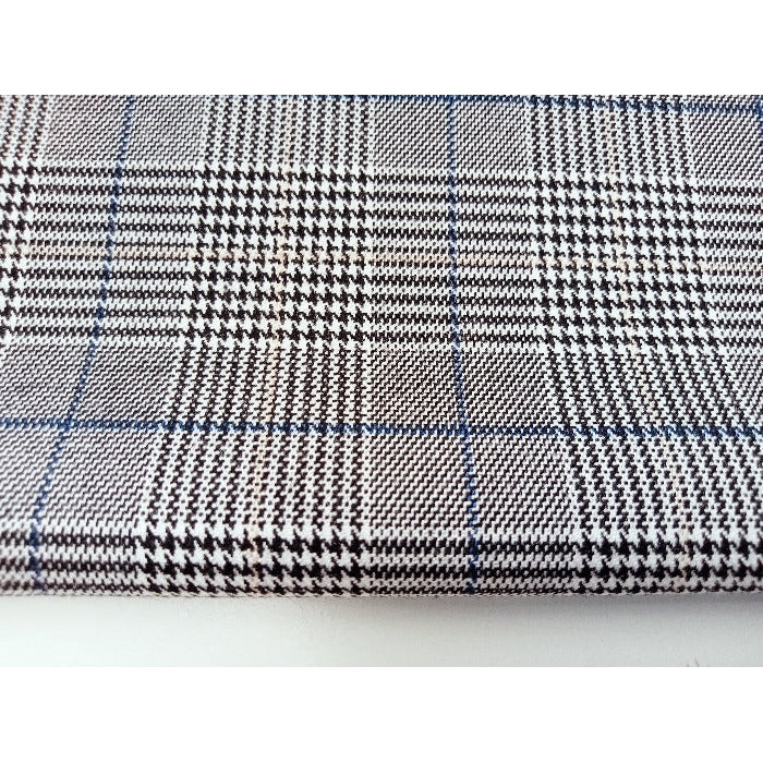 Patricia - houndstooth/striped woven suiting fabric