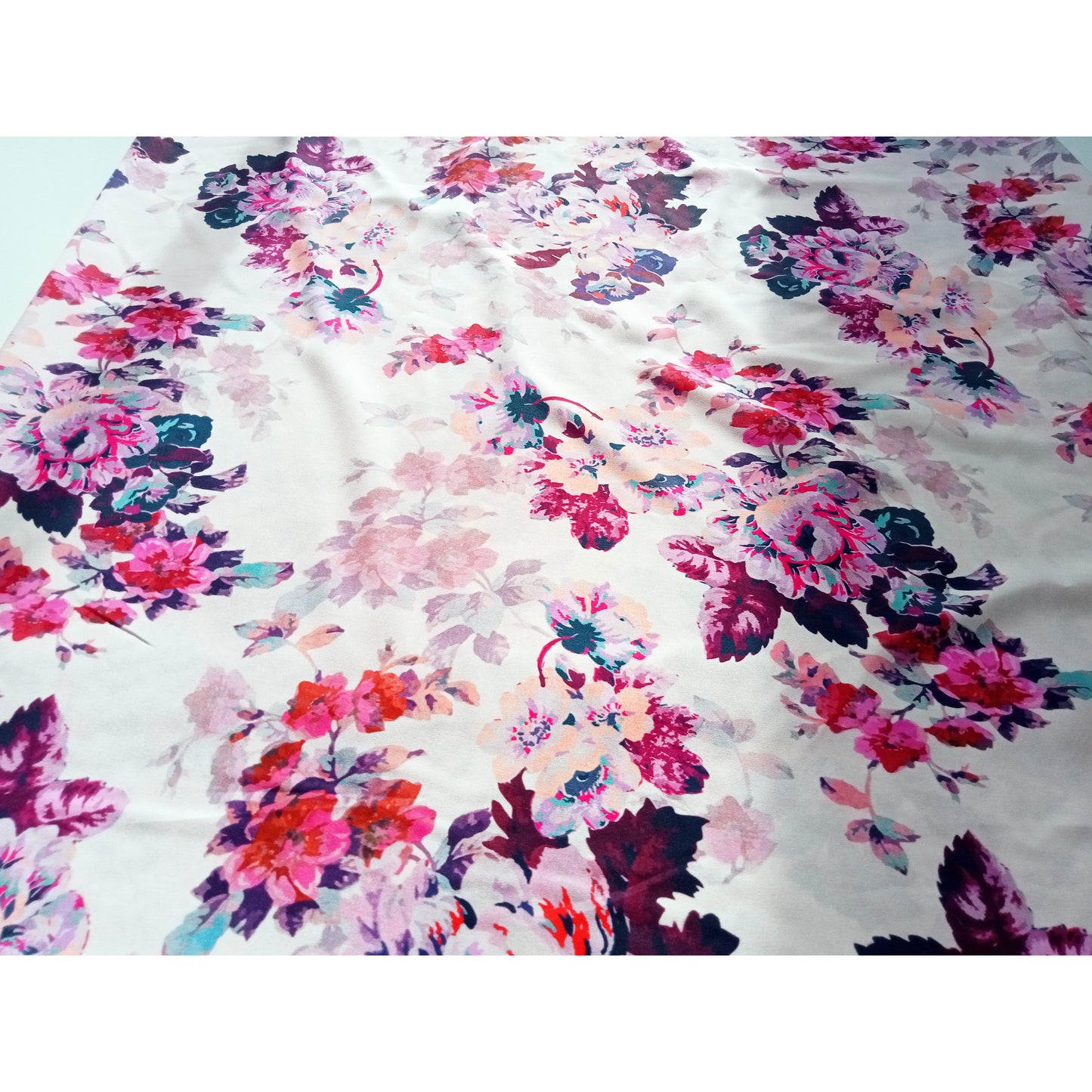 enchanted -floral printed woven faille fabric