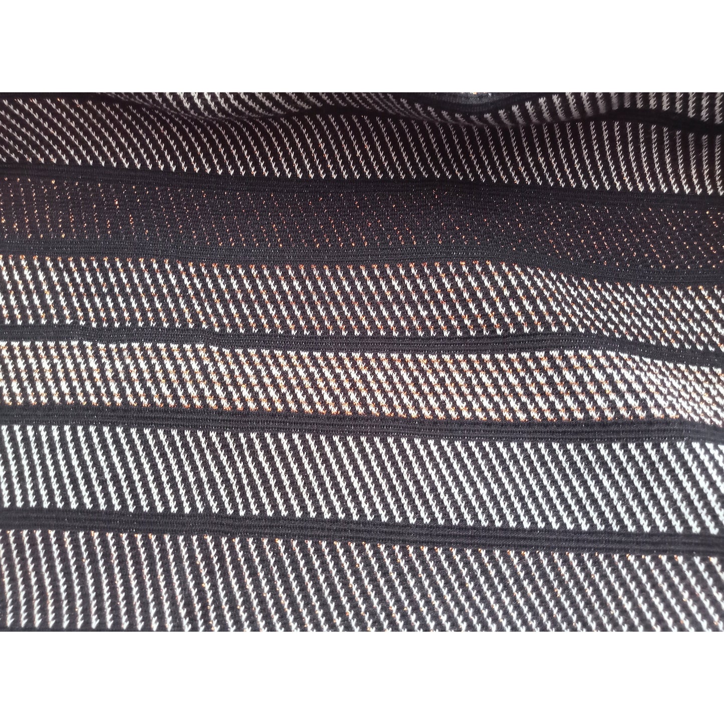 Terry- striped metallic knit