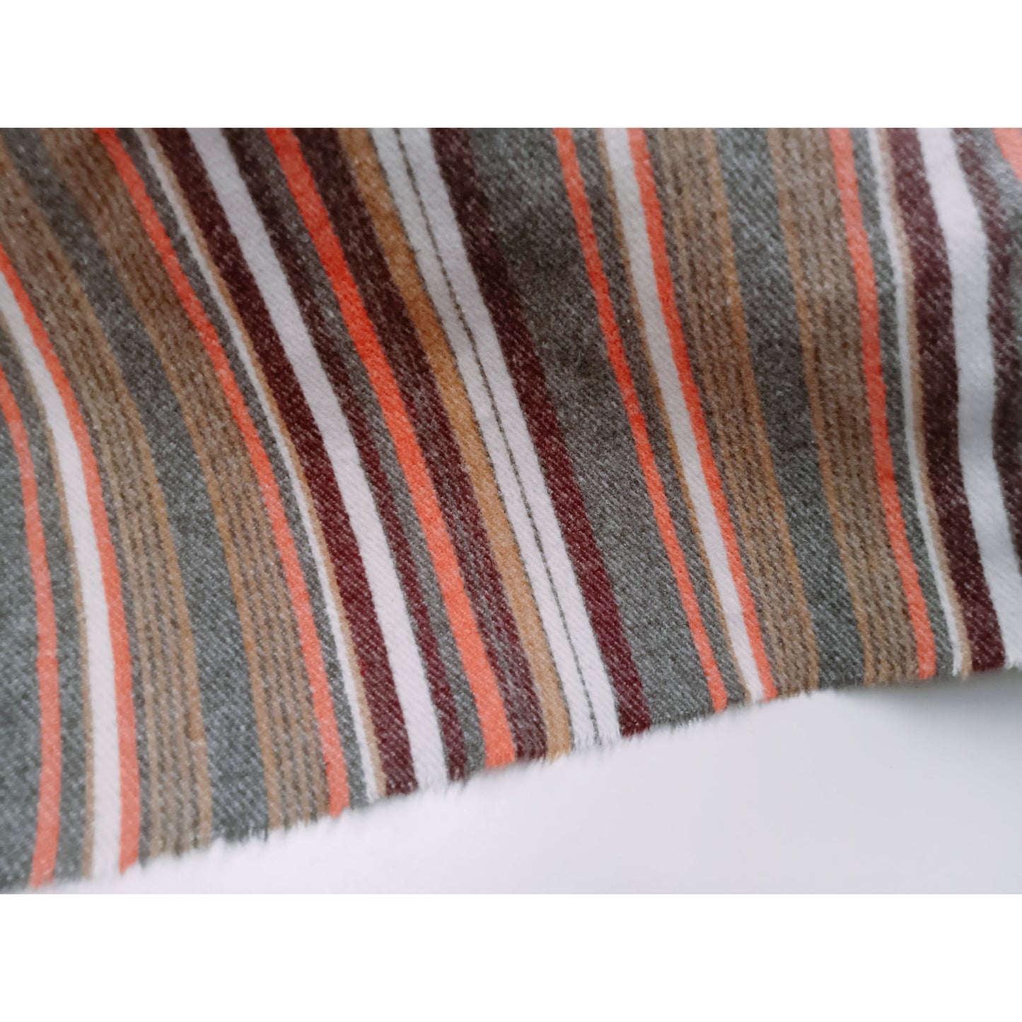 Striped cotton flanelette