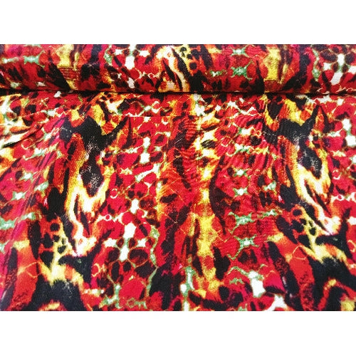 Firecracker - Abstract design rayon - sold by 1/2mtr