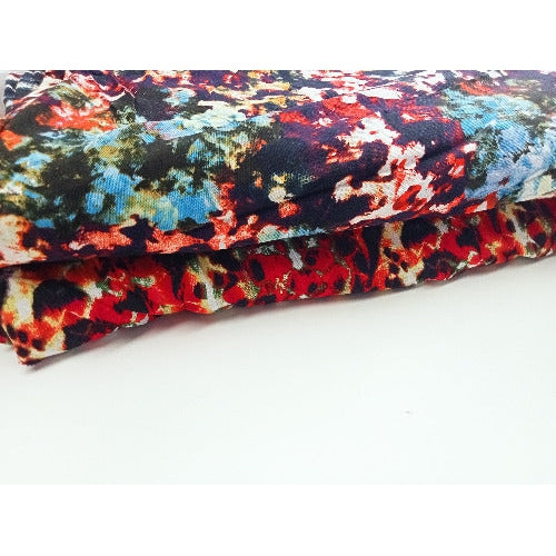 Firecracker - Abstract design rayon - sold by 1/2mtr