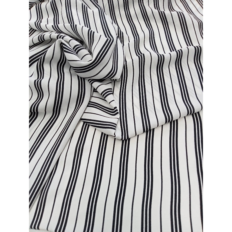 crystelle - striped woven faille fabric -sold by 1/2mtr