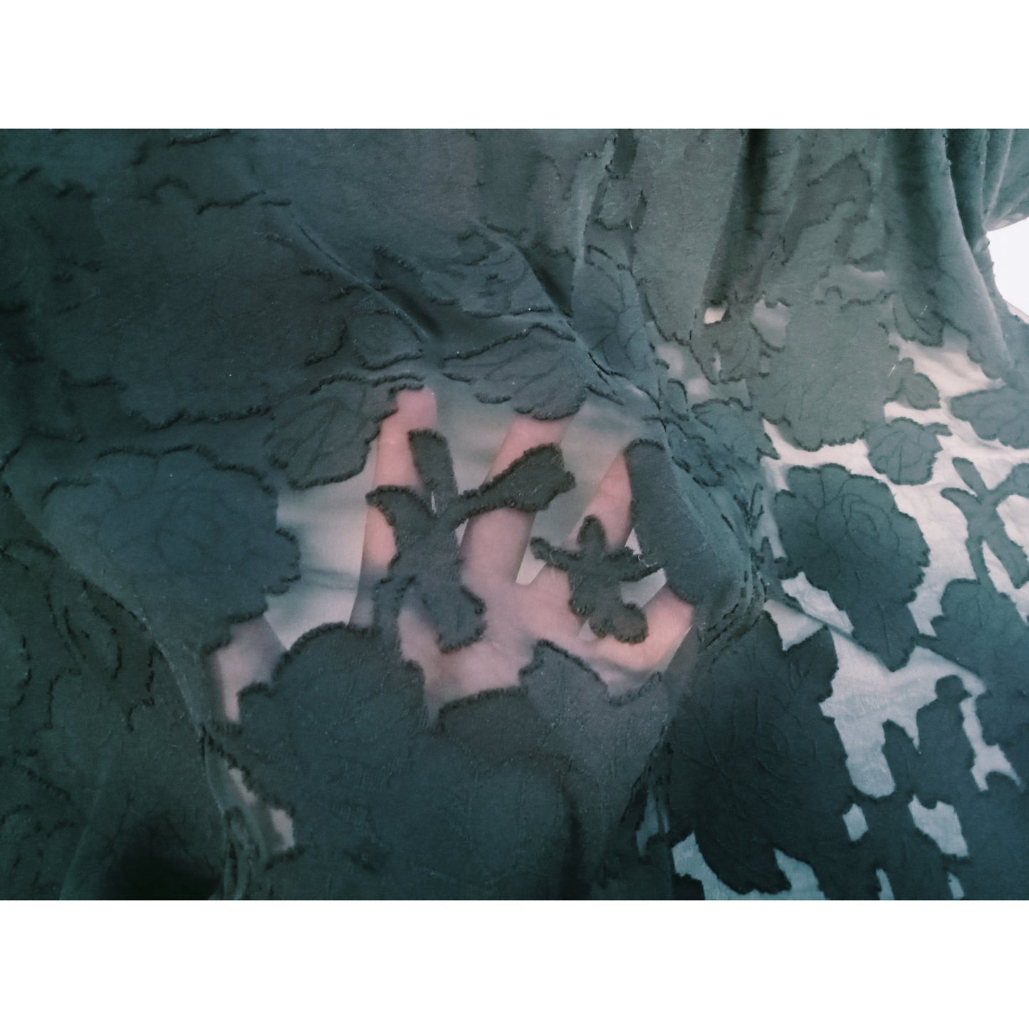 Burnout floral design woven fabric