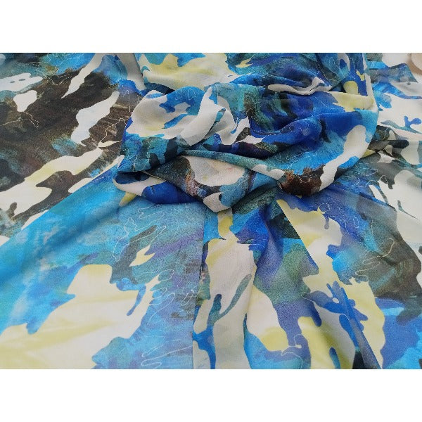Abstract design chiffon - sold by 1/2mtr