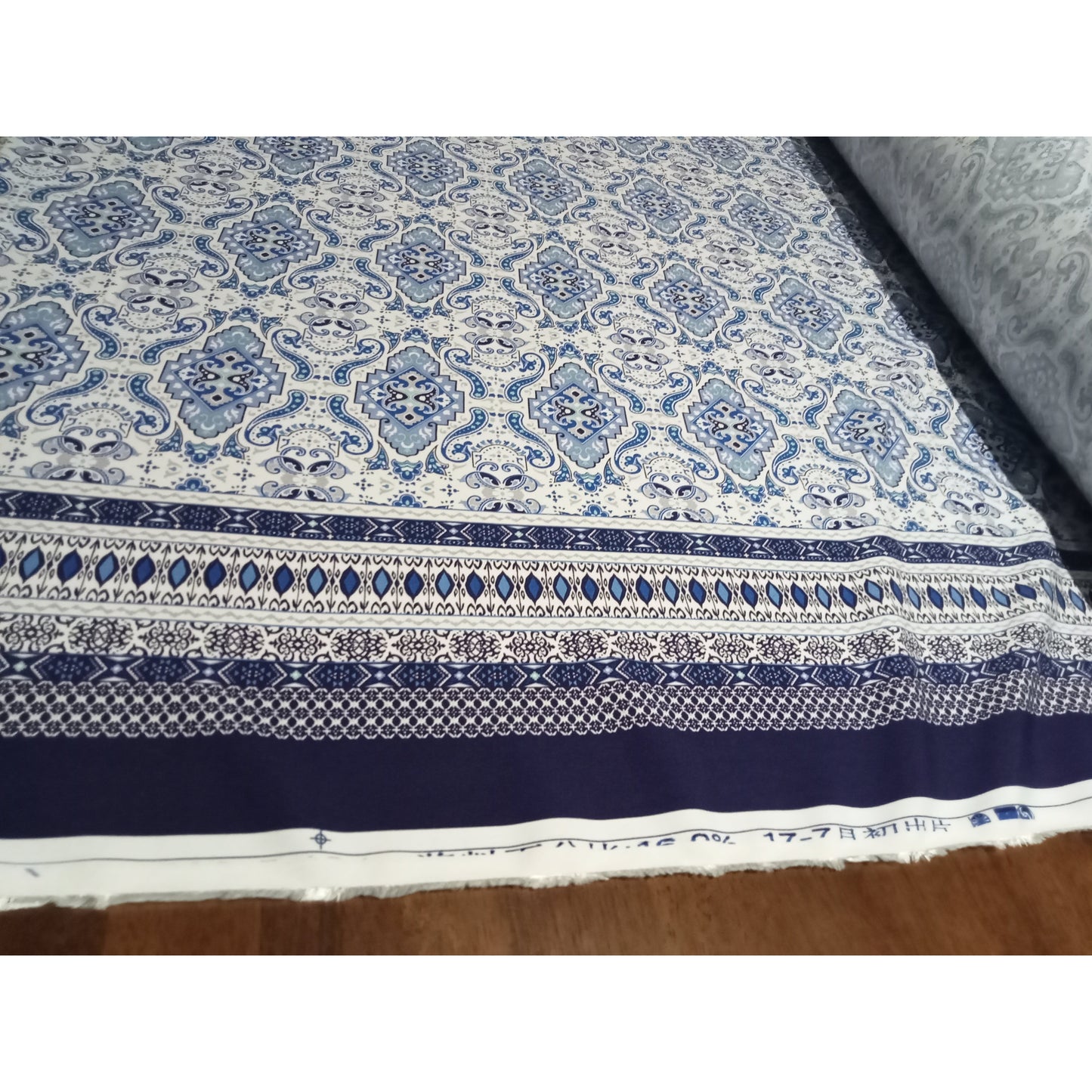 April - boarder printed viscose - sold by 1/2mtr
