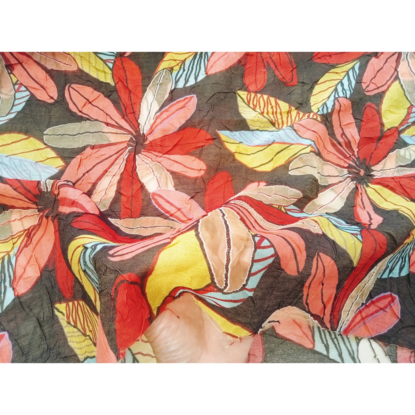 Burnout floral crush fabric - sold by 1/2mtr