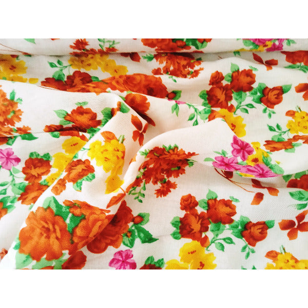 Louise - floral printed cotton lawn -sold by 1/2mtr