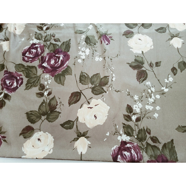 Rose - printed satin fabric
