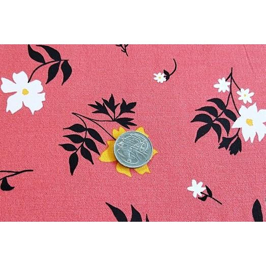 lilly - floral printed woven viscose - sold by 1/2mtr