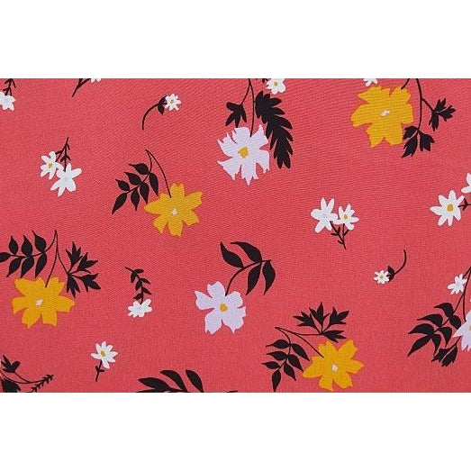 lilly - floral printed woven viscose - sold by 1/2mtr