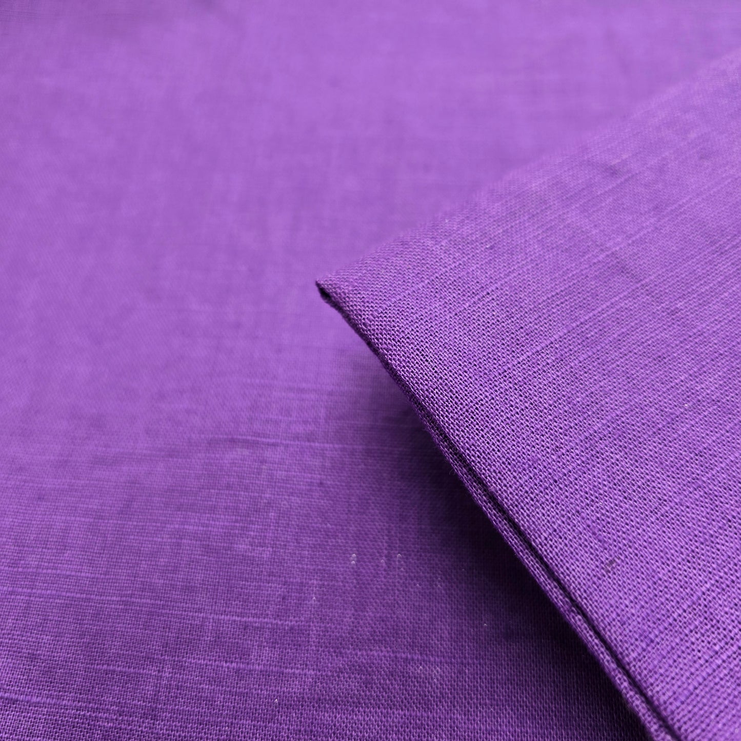 Indi - purple woven cotton linen shimmer - sold by 2.00mtrs