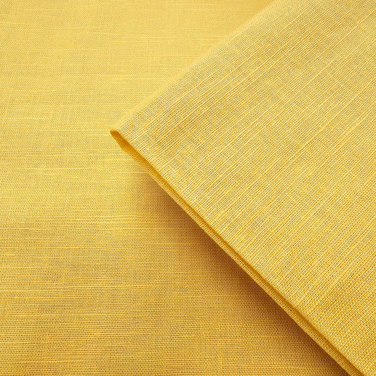 Indi lemon - woven cotton/linen shimmer - sold by 1/2mtr