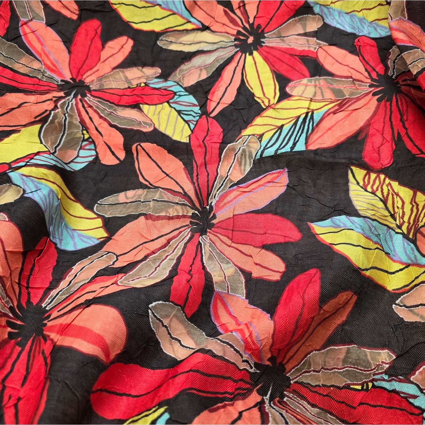 Burnout floral crush fabric - sold by 2.50mtrs