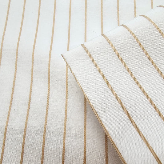 Striped woven cotton fabric - sold by 1/2mtr