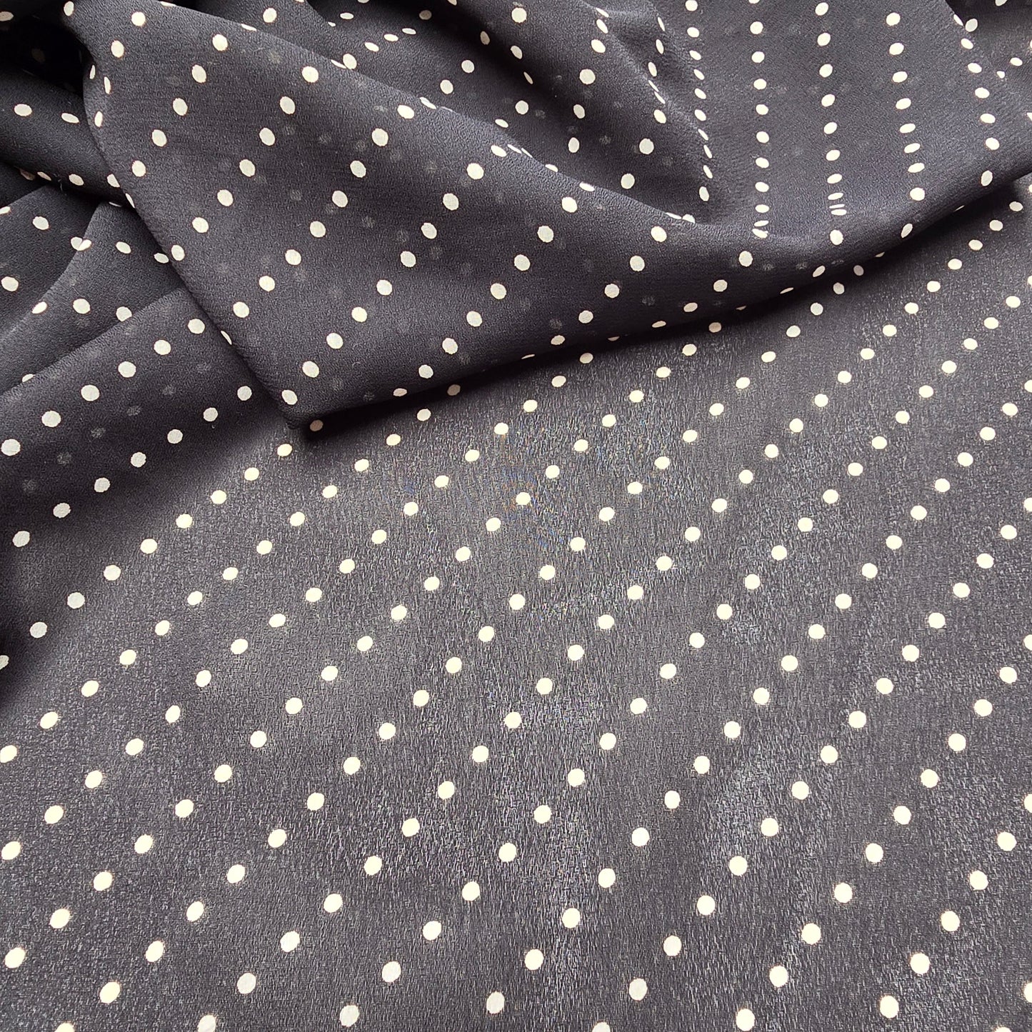 Diagonal Polka dot chiffon - 2.20mtrs