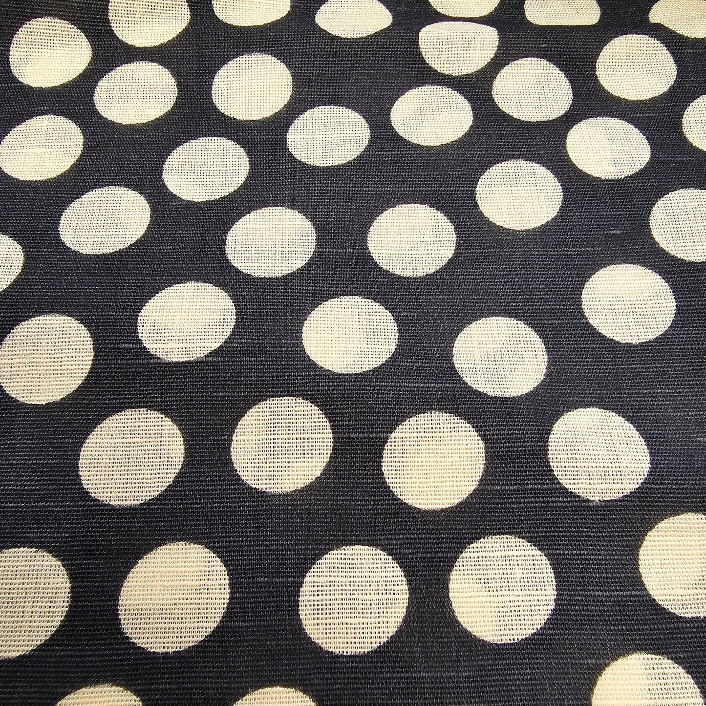 Paula- polka dot cotton/linen fabric - sold by 1/2mtr