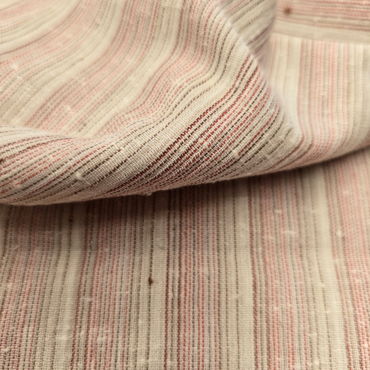 Cotton/linen striped woven fabric - 2.00mtrs