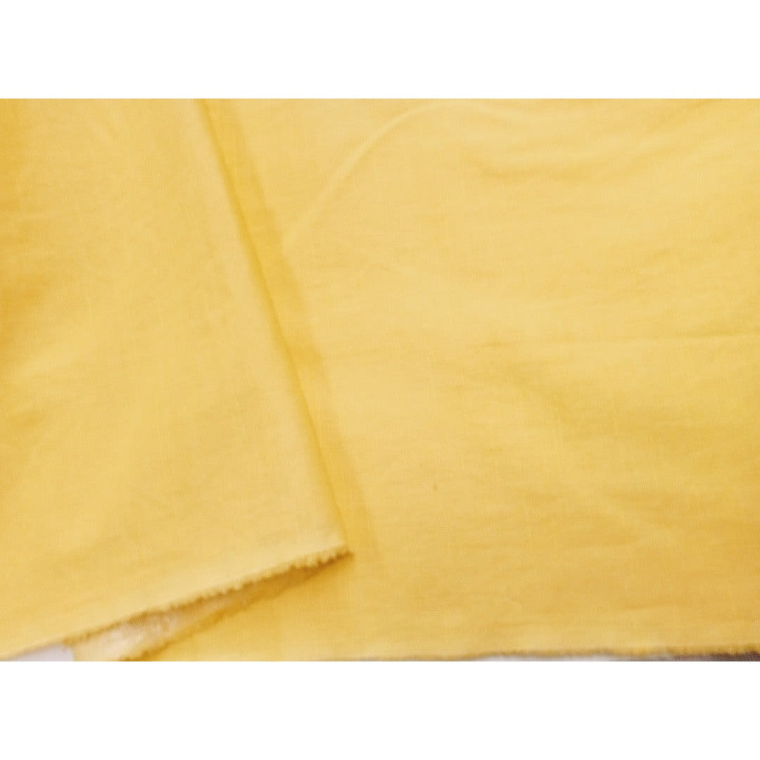 Indi lemon - woven cotton/linen shimmer - sold by 1/2mtr