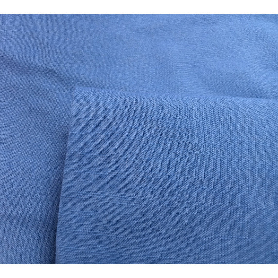 Indi - royal woven cotton linen shimmer - sold by 1/2mtr