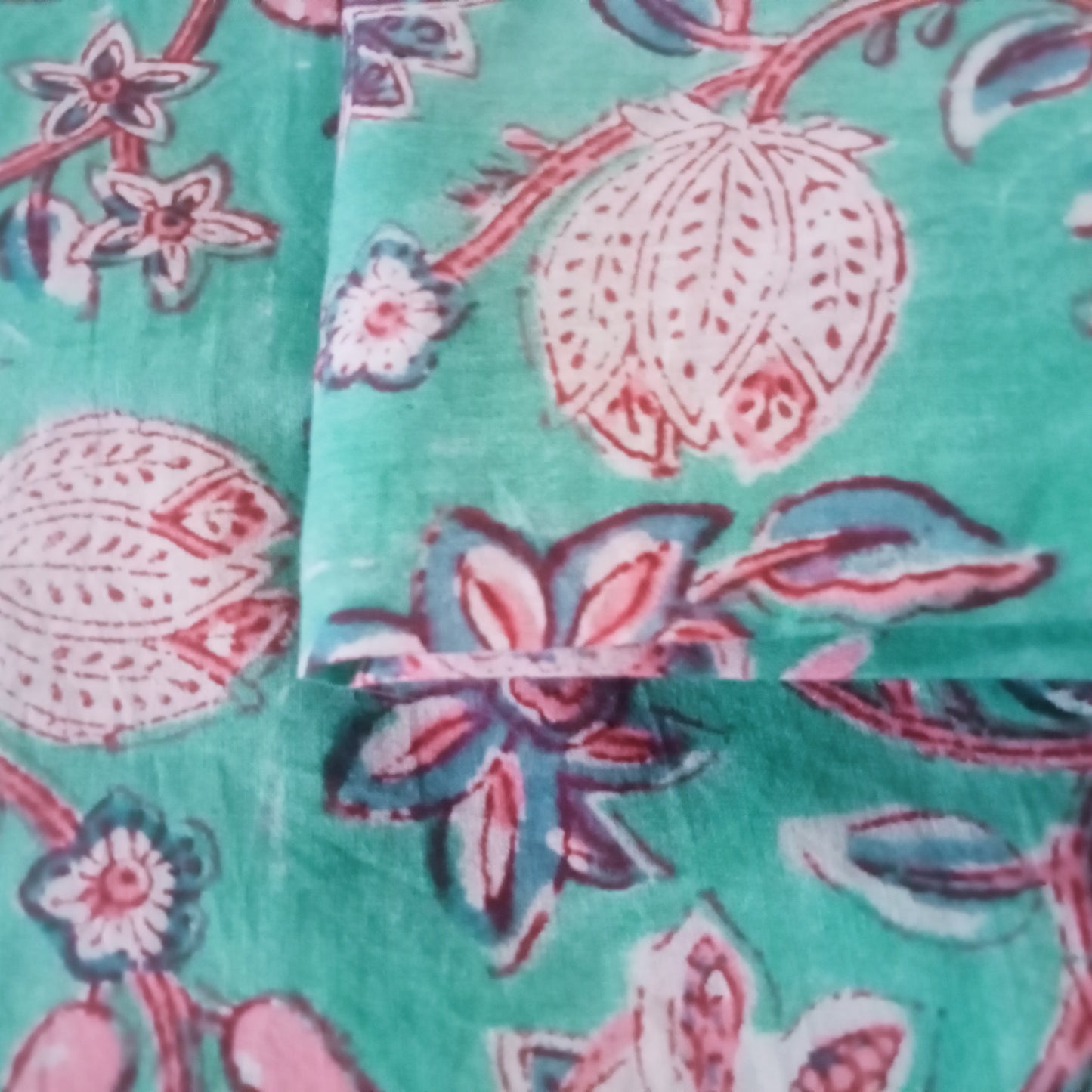Floral printed indian cotton - sold by 1/2mtr