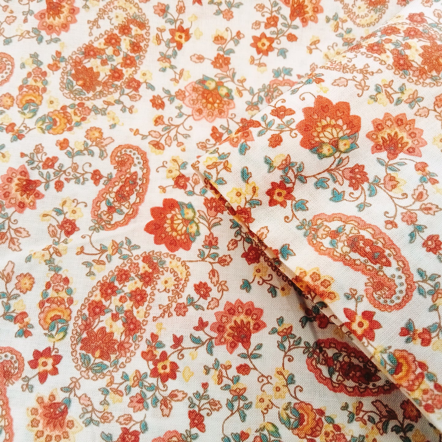 Paisley printed cotton lawn - sold by 1/2mtr