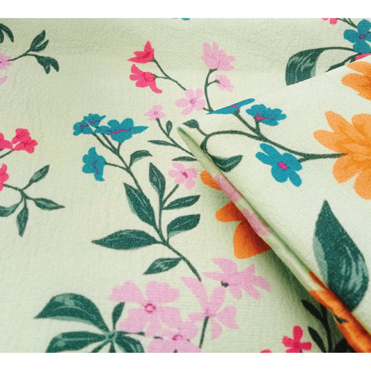 mytrle -floral printed woven fabric - sold by 1/2mtr