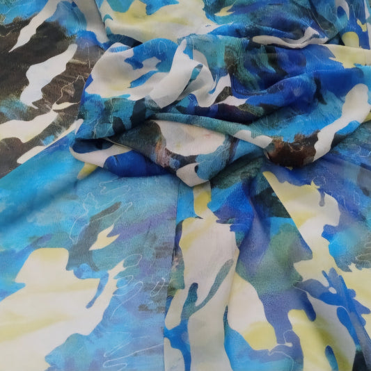 Abstract design chiffon - sold by 1/2mtr