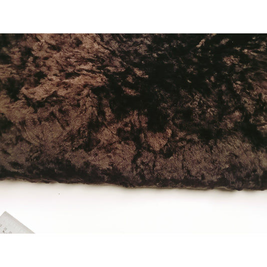 faux fur  fabric - chocolate - sold by 1/2mtr