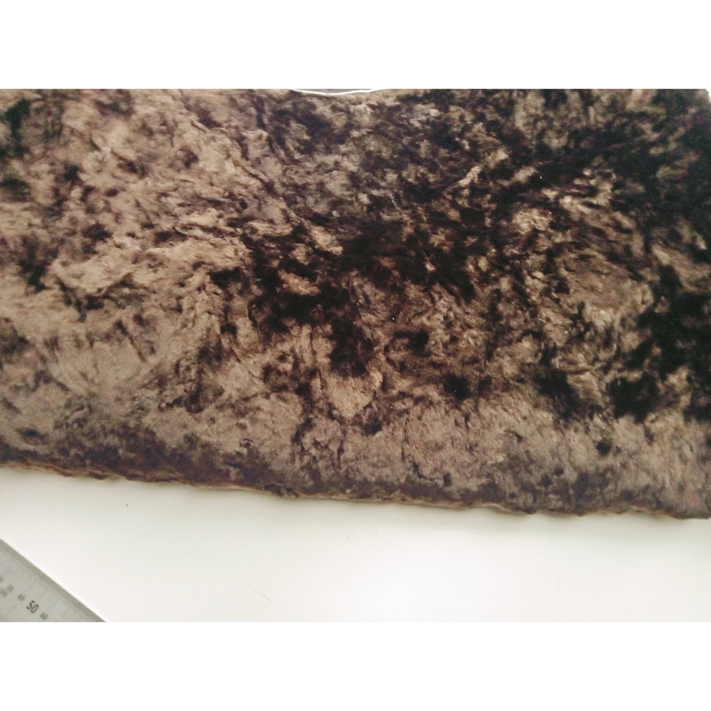 faux fur  fabric - chocolate - sold by 1/2mtr