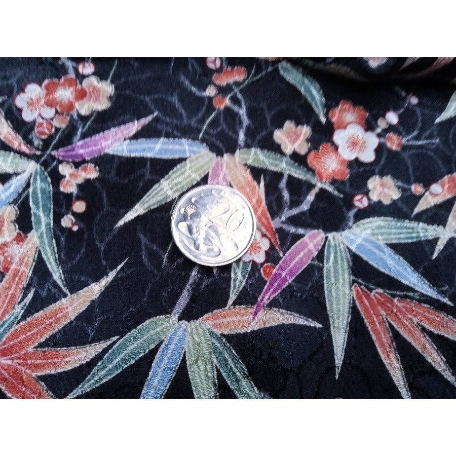 Japanese garden woven crepe fabric - 1mtr