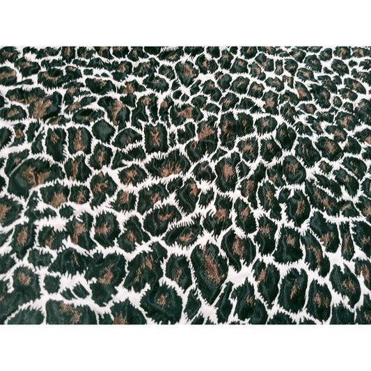 Leopard printed woven fabric - sold by 1/2mtr