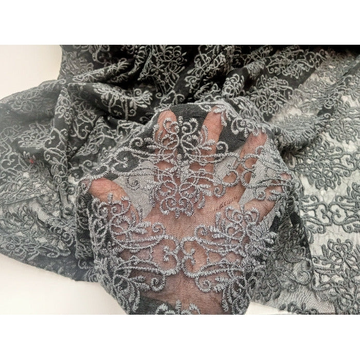 Debutante - embroidered lace - sold by 1/2mtr