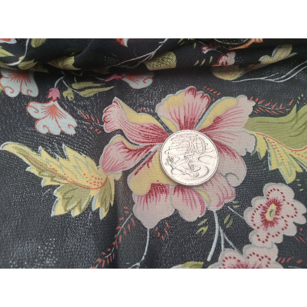 Isla - floral printed chiffon - 2mtrs