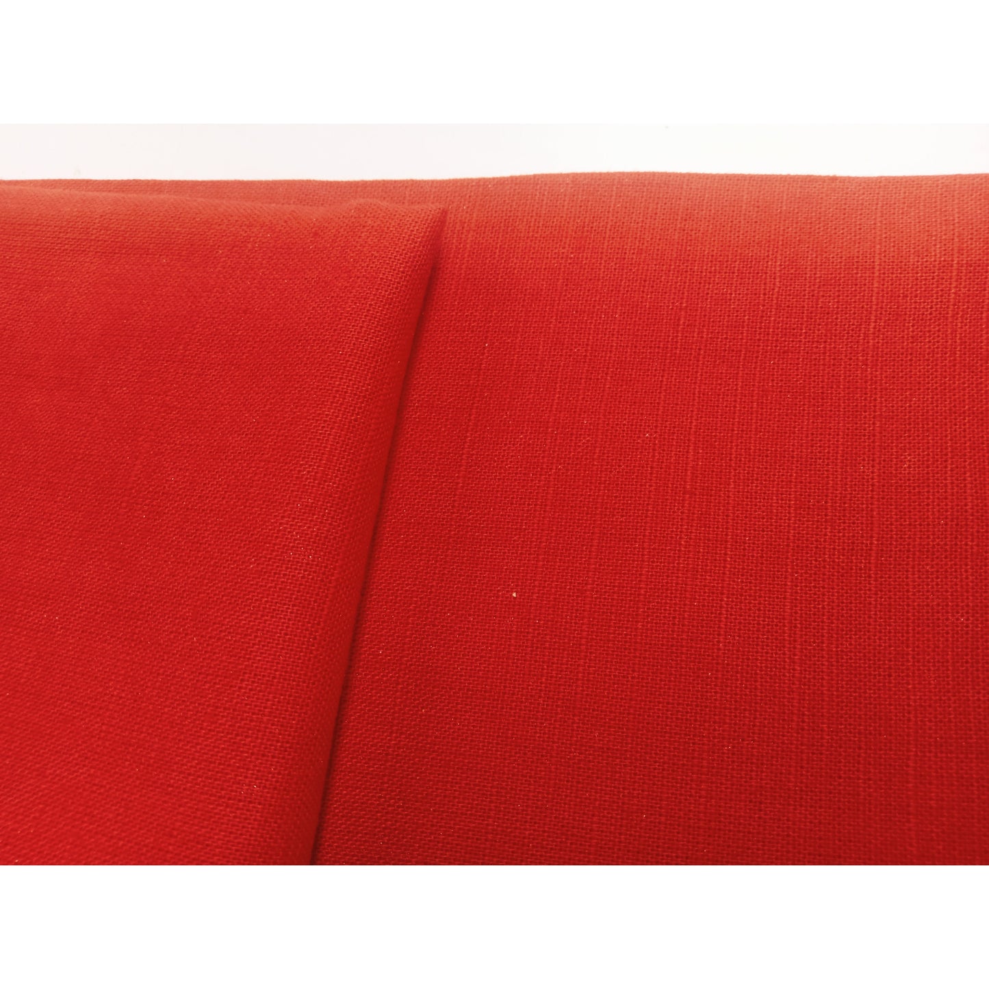 Indi red - woven cotton/linen fabric - sold by 1/2mtr