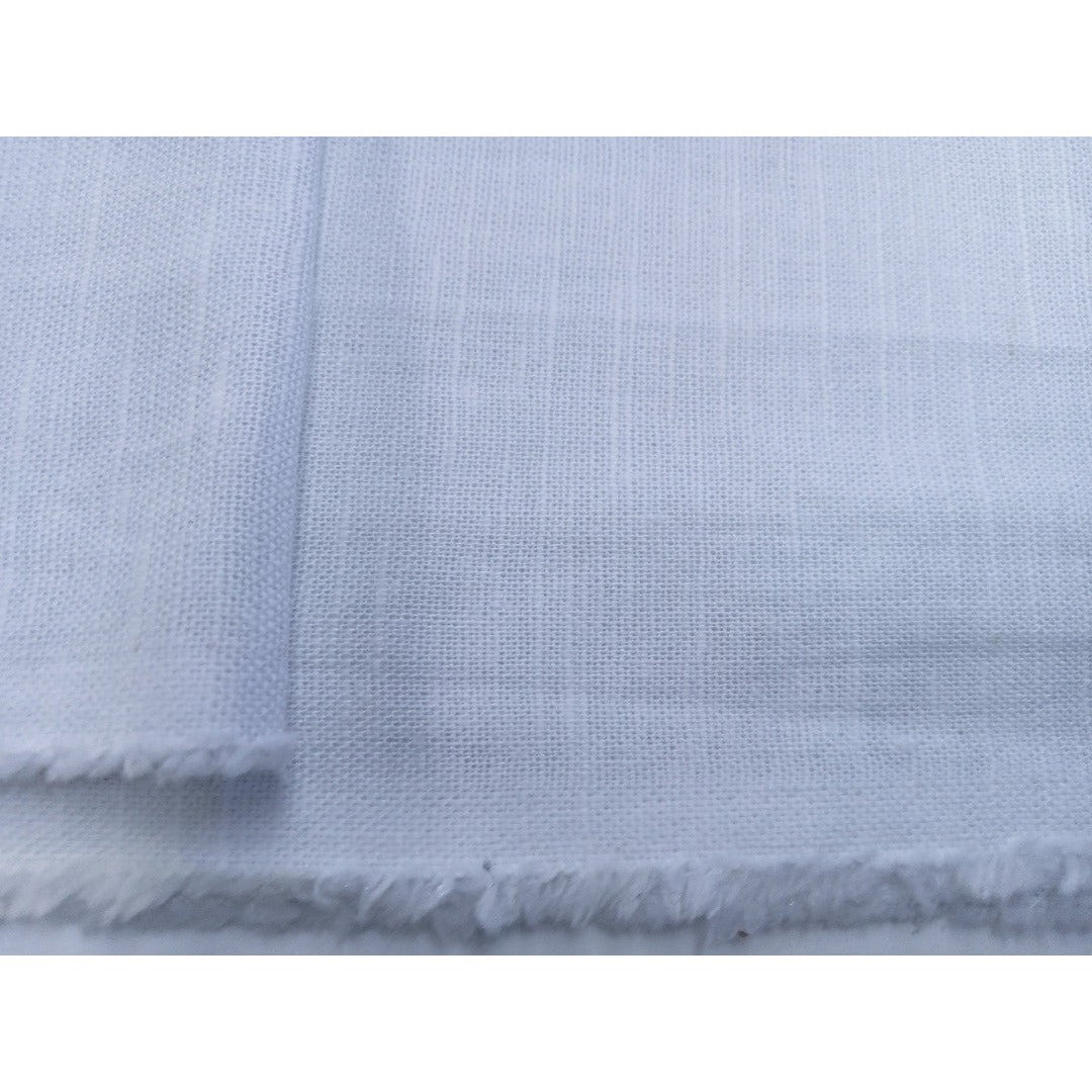 Indi white - shimmer cotton/linen woven fabric - sold by 1/2mtr